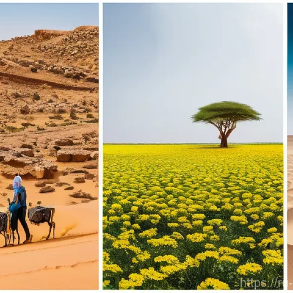 소말릴란드의 관광 산업 전망 - Here are three detailed image prompts in English, inspired by the provided text about Somaliland: