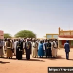 소말릴란드 역사 요약 - A detailed historical scene depicting British colonial administration in Somaliland during the late ...
